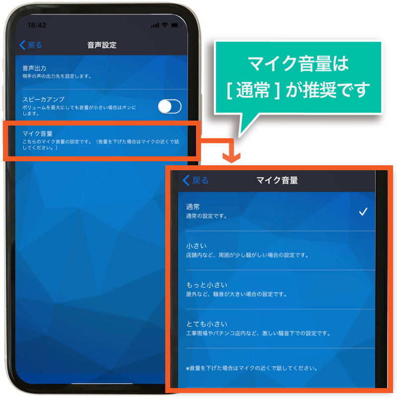 マイク音量