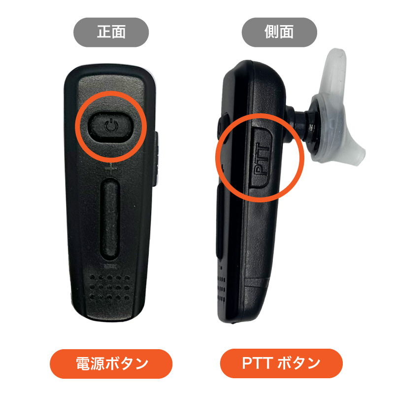 ワイヤレスPTTイヤホンマイク（PZ15GI）