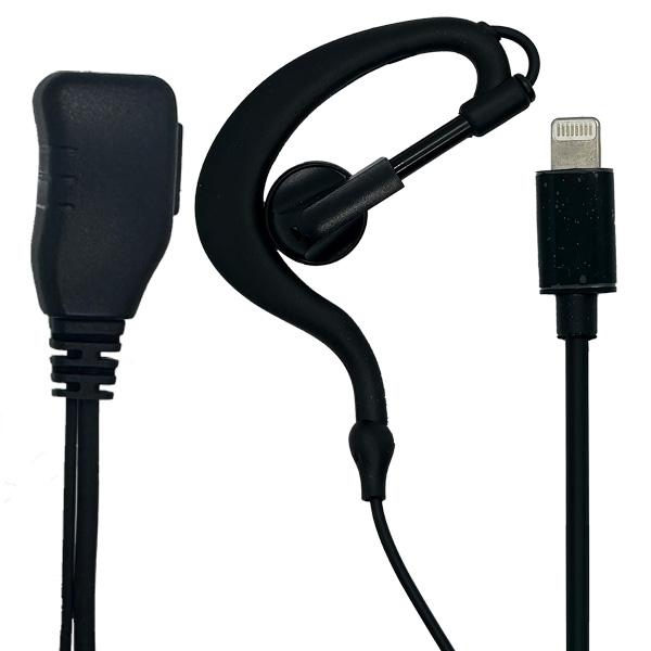 ライトニングプラグ耳掛け型有線トグルイヤホンマイク(CE31GI)